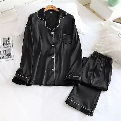 Soft Silk trouser shirt Sleep Wear Night Dress for Women (satin silk)